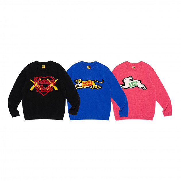 大阪超安い HUMAN MADE x KAWS Made Knit Sweater - トップス